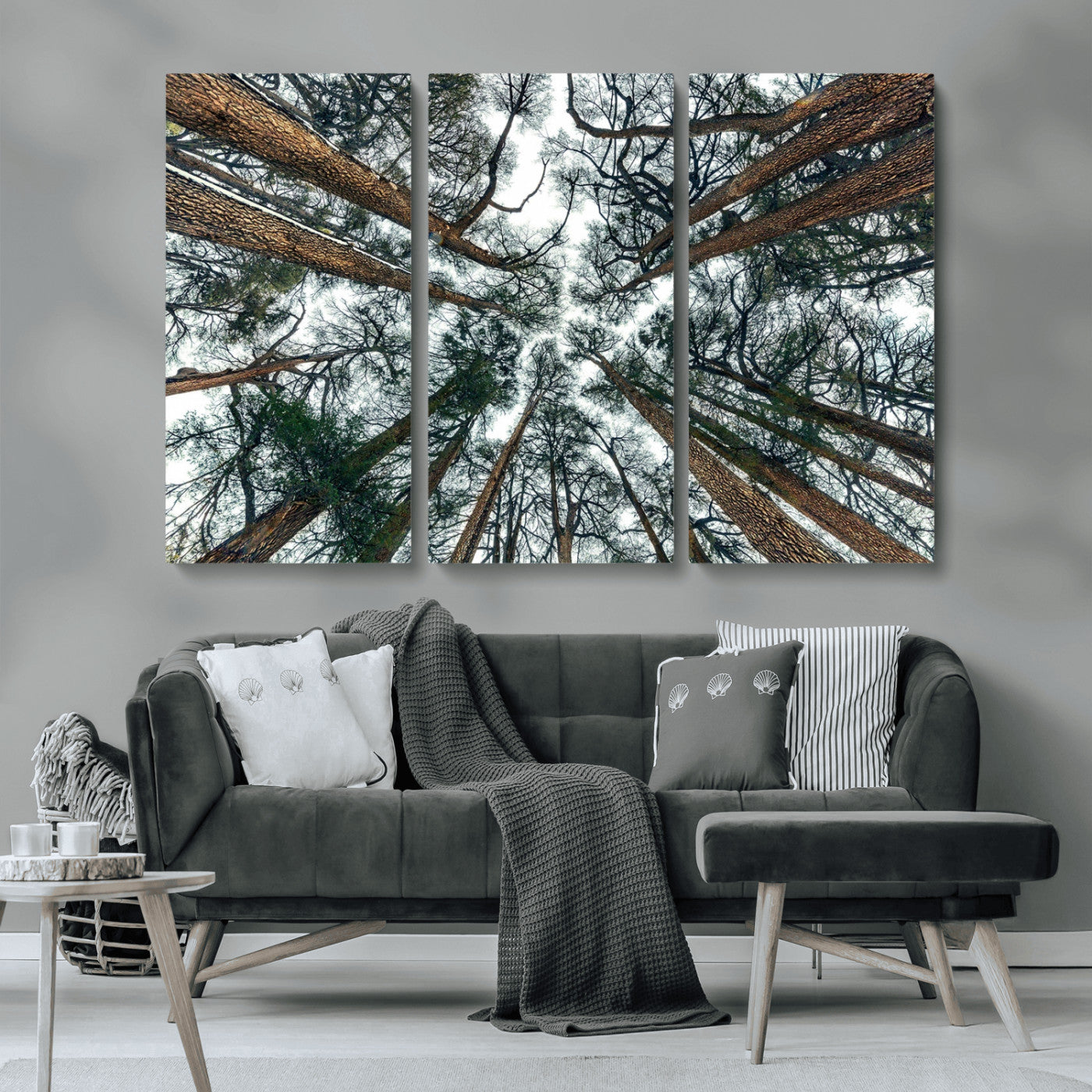 18790-MGV-CV-36X24-Pine Canopy Wall Art – Panoramic View of Towering Pines Canvas Print, Nature-Inspired Decor for Office, Cabin or Living Room