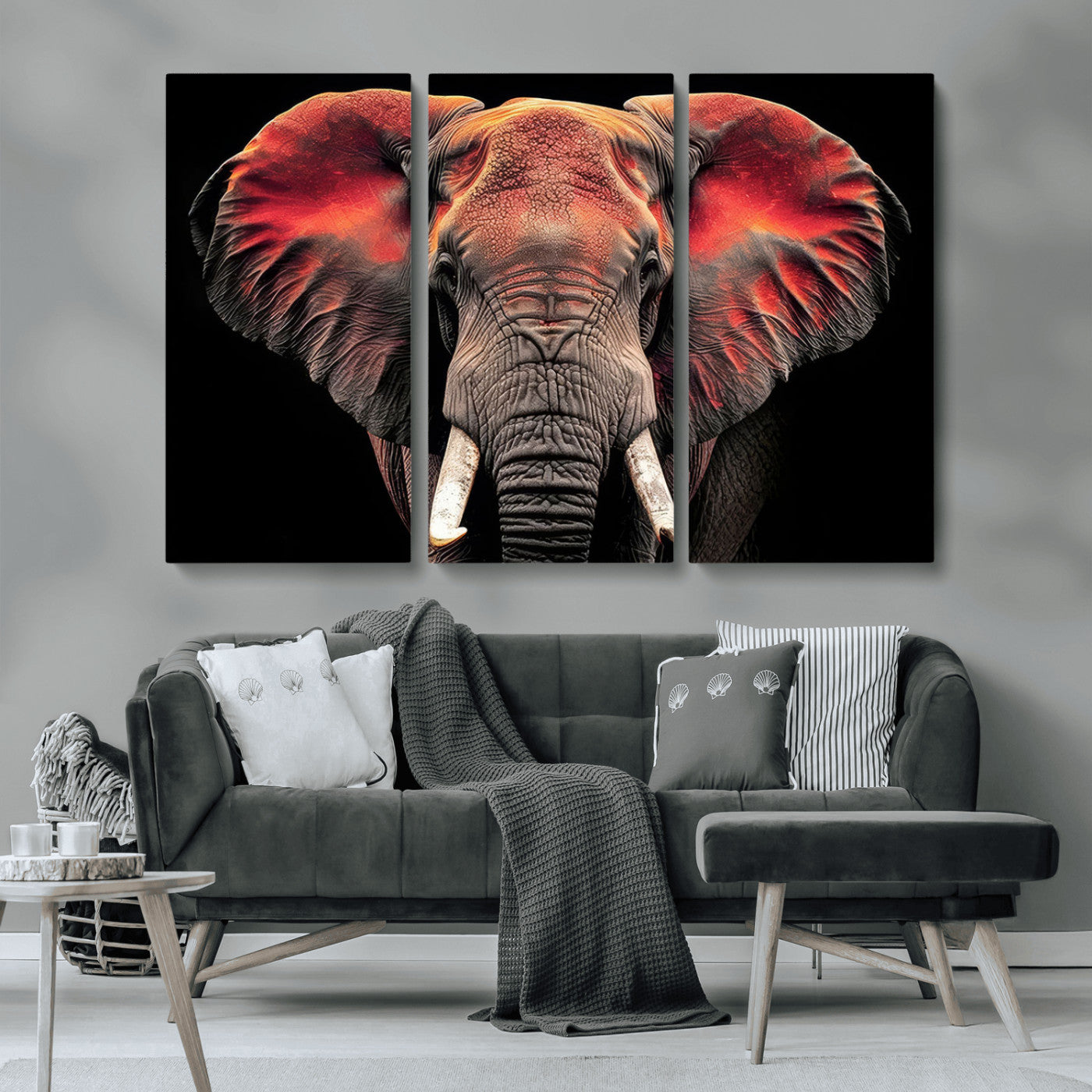 54719-MGV-CV-36X24-Elephant Wall Art – Majestic African Elephant Canvas Print, Wildlife Safari Animal Decor for Living Room, Bedroom, Office or Man