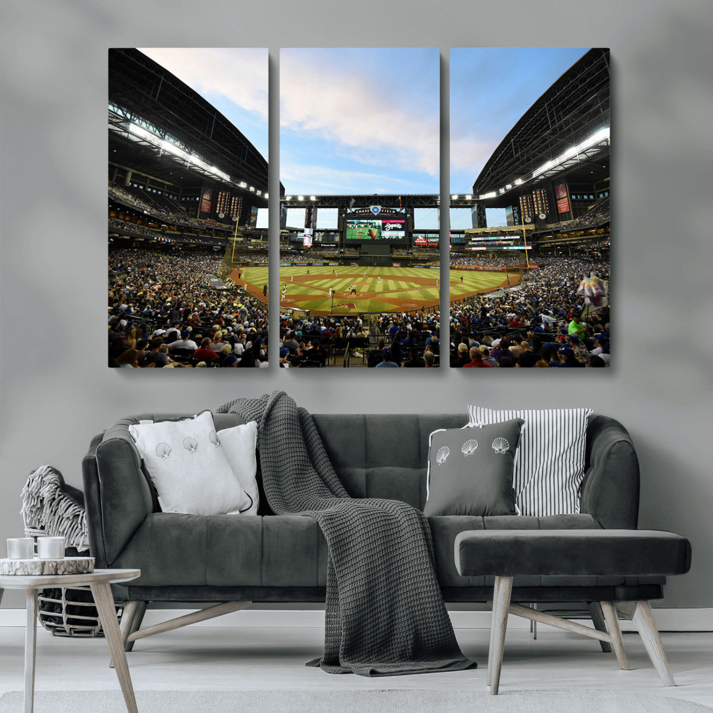 92672-MGV-CV-36X24-Chase Field Stadium Wall Art Canvas Print, Framed Arizona Stadium Art Picture Print, Chase Stadium Perfect Sports Room Decor