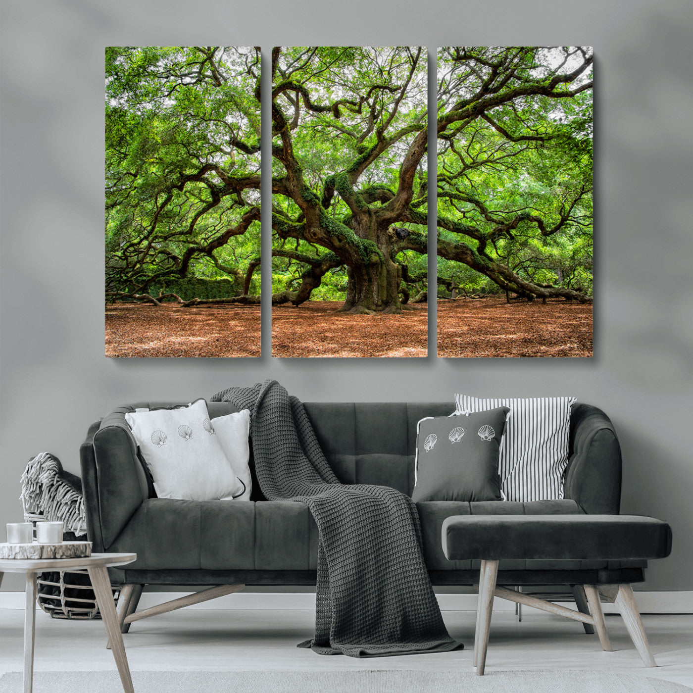 51255351-MGV-CV-36X24-Ancient Tree Wall Art – Majestic Oak Canvas Print, Large Nature Photography, Sacred Forest Landscape Wall Décor, Wisdom Tree