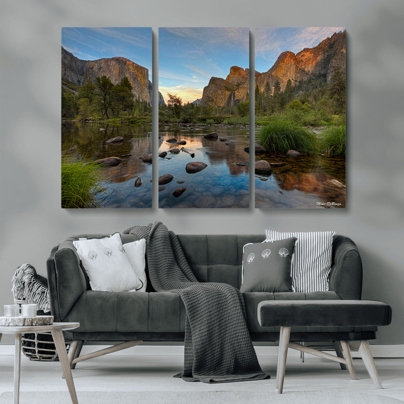 55893831-MGV-CV-36X24-Yosemite Valley Wall Art Canvas Print, Framed El Capitan Art Picture Print, Sierra Landspace Perfect Rustic Nature Decor Artwork