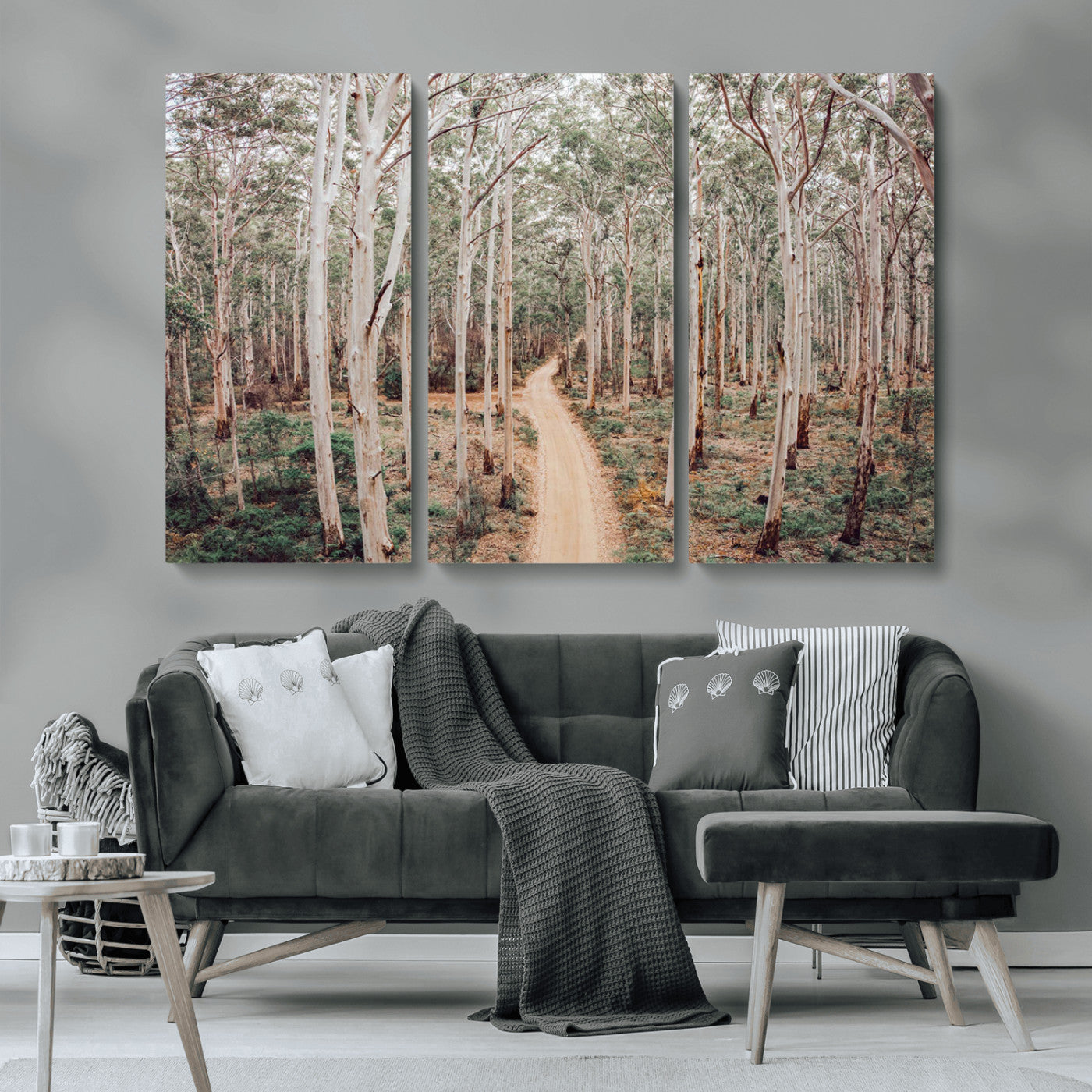 24760563-MGV-CV-36X24-Forest Wall Art – Tranquil Woodland Path Canvas Print, Scenic Nature Photography Decor for Bedroom, Living Room, Office, Cabin or