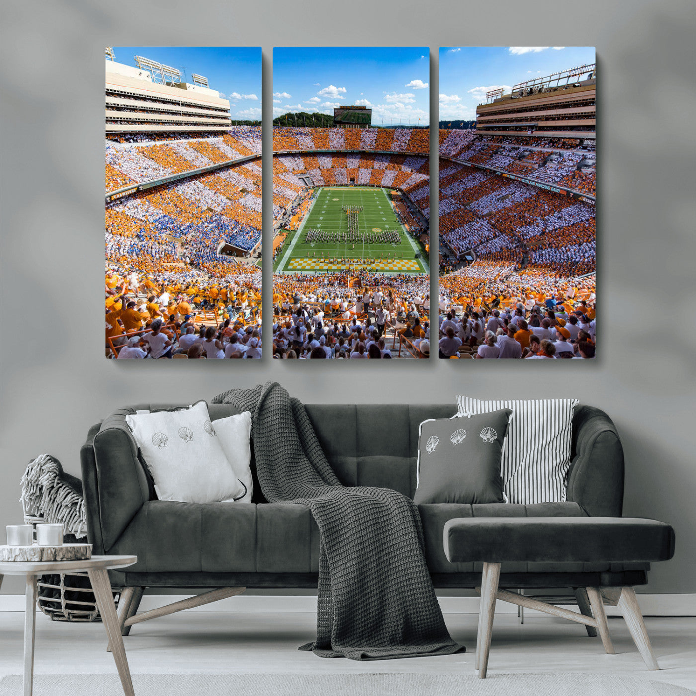77097951-MGV-CV-36X24-Neyland Stadium Wall Art – Panoramic Tennessee Volunteers Football Field Canvas Print, Game Day Decor for Office, Man Cave, Living