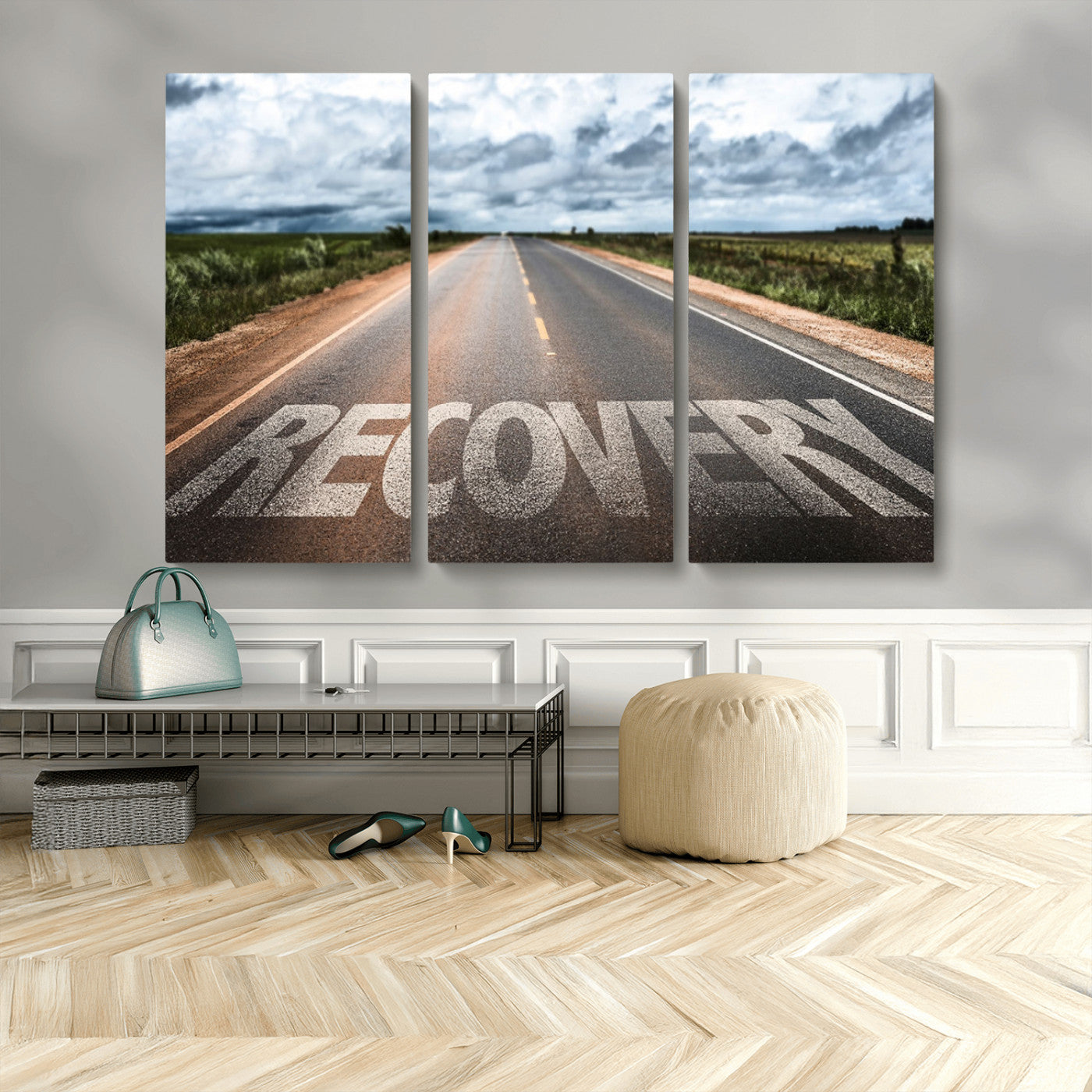 50743-MGV-CV-36X24-Healing Road Wall Art – Motivational Highway Canvas Print, Inspirational Journey Decor for Office, Gym or Living Room