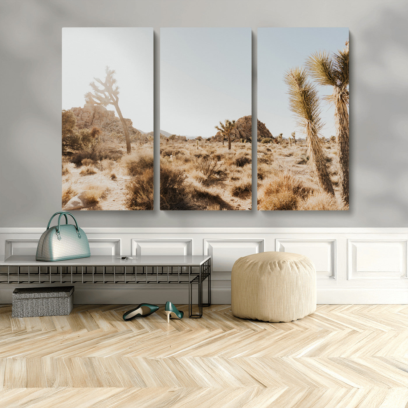62783269-MGV-CV-36X24-Joshua Tree Wall Art – Desert Landscape Photography Canvas Print, Southwest Nature Artwork Rustic Home Decor for Living Room,
