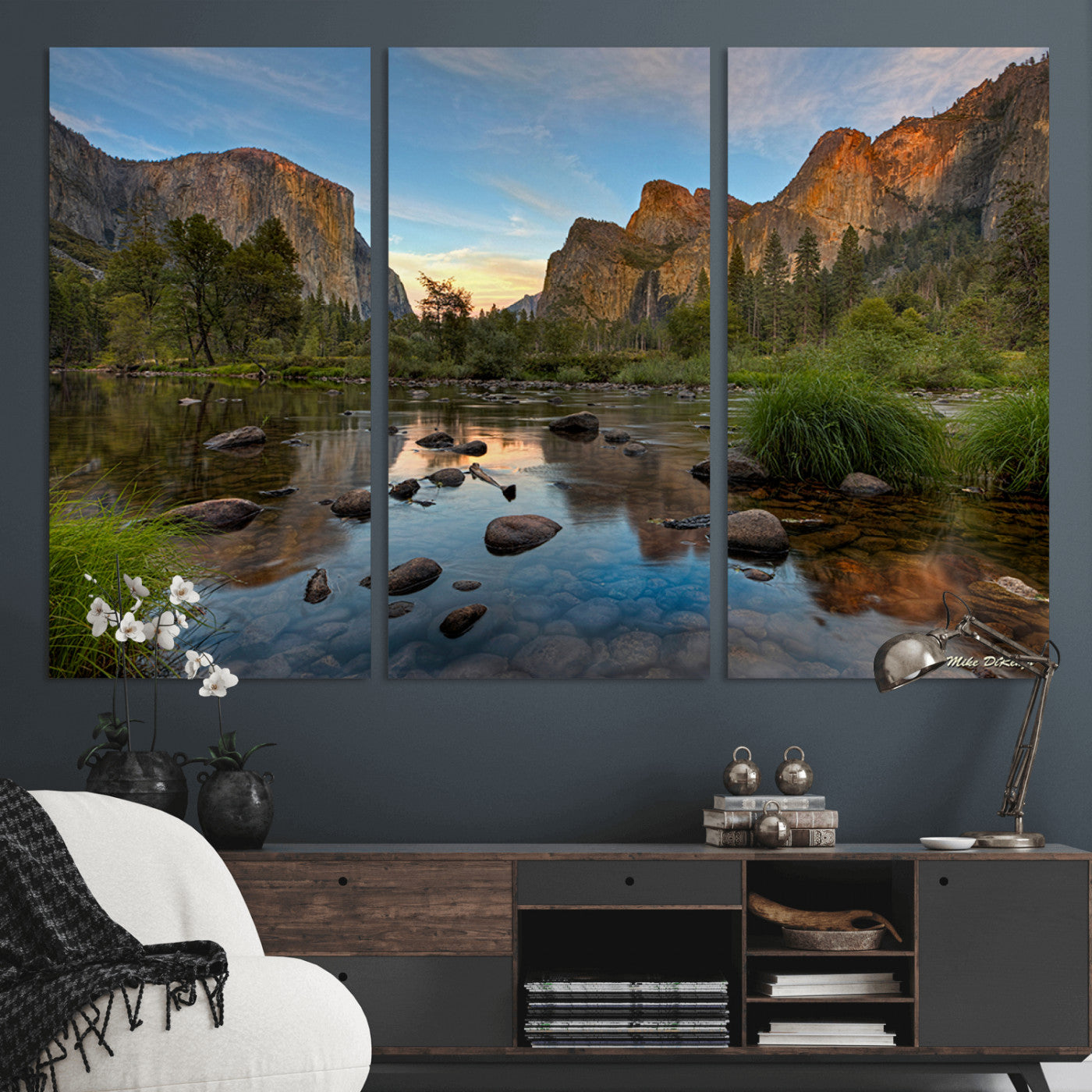 55893831-MGV-CV-36X24-Yosemite Valley Wall Art Canvas Print, Framed El Capitan Art Picture Print, Sierra Landspace Perfect Rustic Nature Decor Artwork