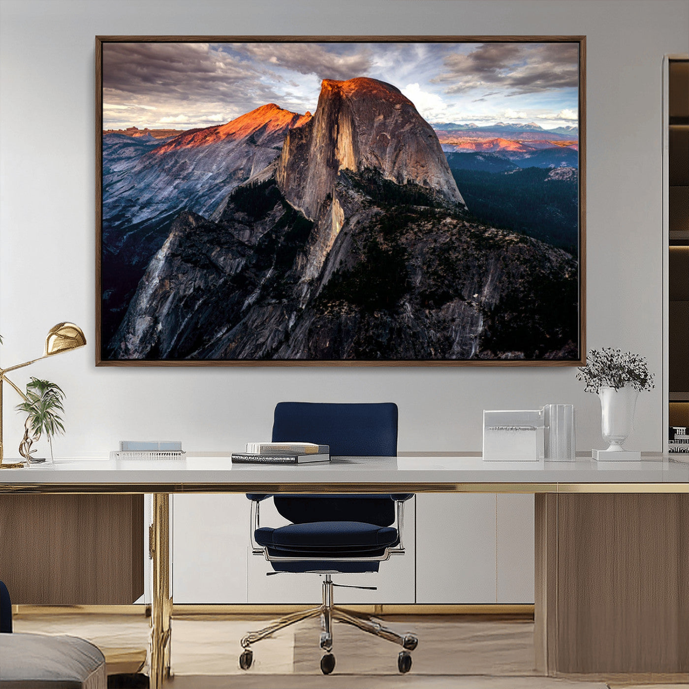 31332-MGV-CV-36X24-Mountain Landscape Wall Art – Majestic Sunset Rock Formation Canvas Print, Nature Scenic Decor for Living Room, Office, Cabin or