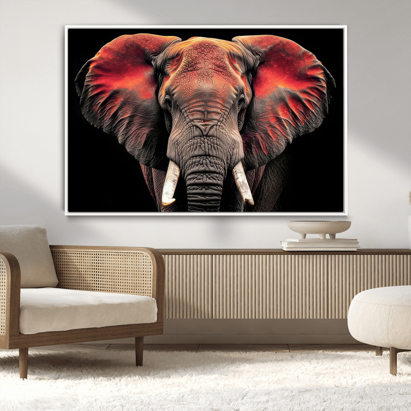 54719-MGV-CV-36X24-Elephant Wall Art – Majestic African Elephant Canvas Print, Wildlife Safari Animal Decor for Living Room, Bedroom, Office or Man