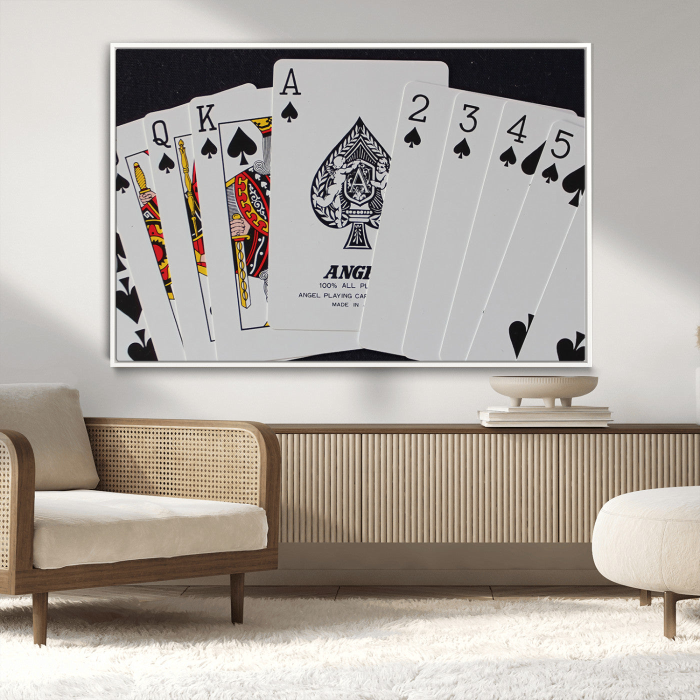 56787-MGV-CV-36X24-Playing Cards – Classic Poker Deck with Spades, Standard Size Durable Casino Quality Card Set for Magic Tricks, Blackjack, Bridge,
