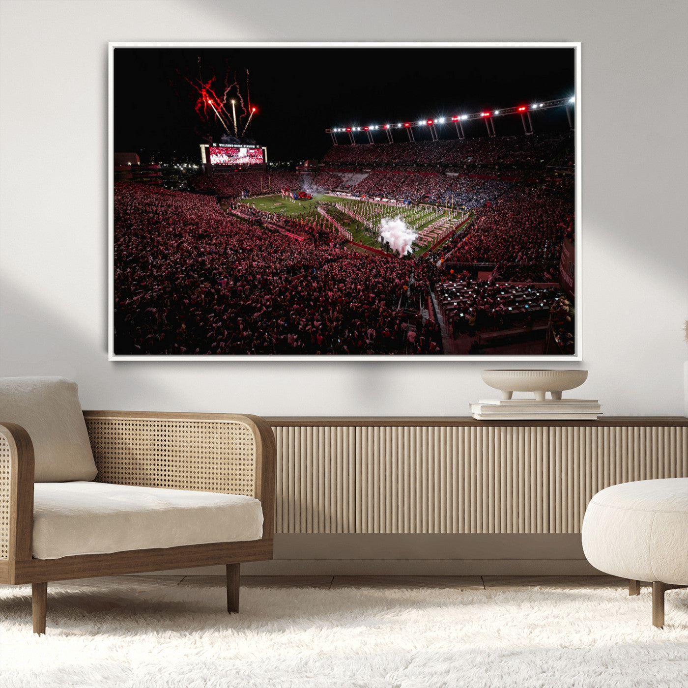 60690191-MGV-FC-36X24_White-William Brice Stadium Wall Art – Baseball Artwork Print for Game Room, Basement, Dorm or Office Wall Decor