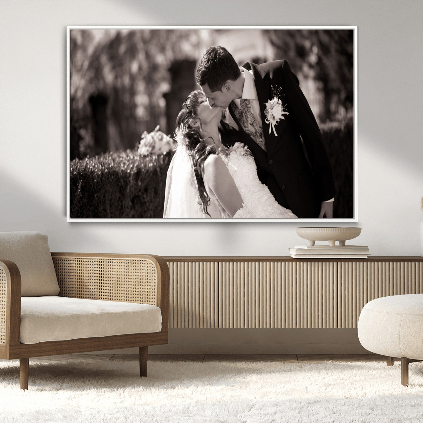 CSTM6030-MGV-CV-36X24-Custom Wedding Photo Print - Custom Wall Art Picture Print, Create Your Own Photo Canvas Print