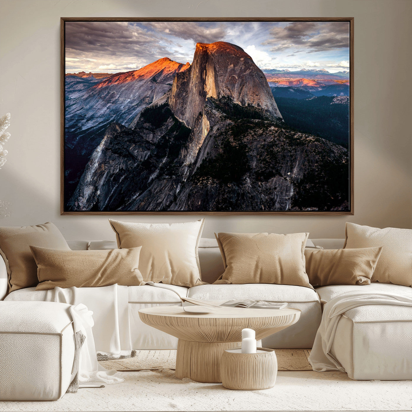 31332-MGV-CV-36X24-Mountain Landscape Wall Art – Majestic Sunset Rock Formation Canvas Print, Nature Scenic Decor for Living Room, Office, Cabin or