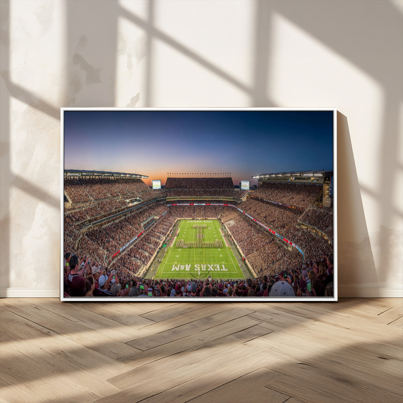 17421-MGV-CV-36X24-Kyle Field Wall Art Canvas Print, Framed Texas Stadium Art Picture Print, Kyle Field Stadium Perfect Sport Room Decor Artwork