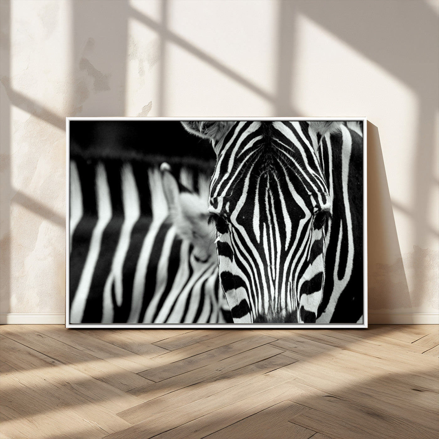 43631-MGV-CV-36X24-Black and White Zebra Wall Art – Modern Animal Print Canvas Artwork for Living Room, Bedroom, or Office Decor