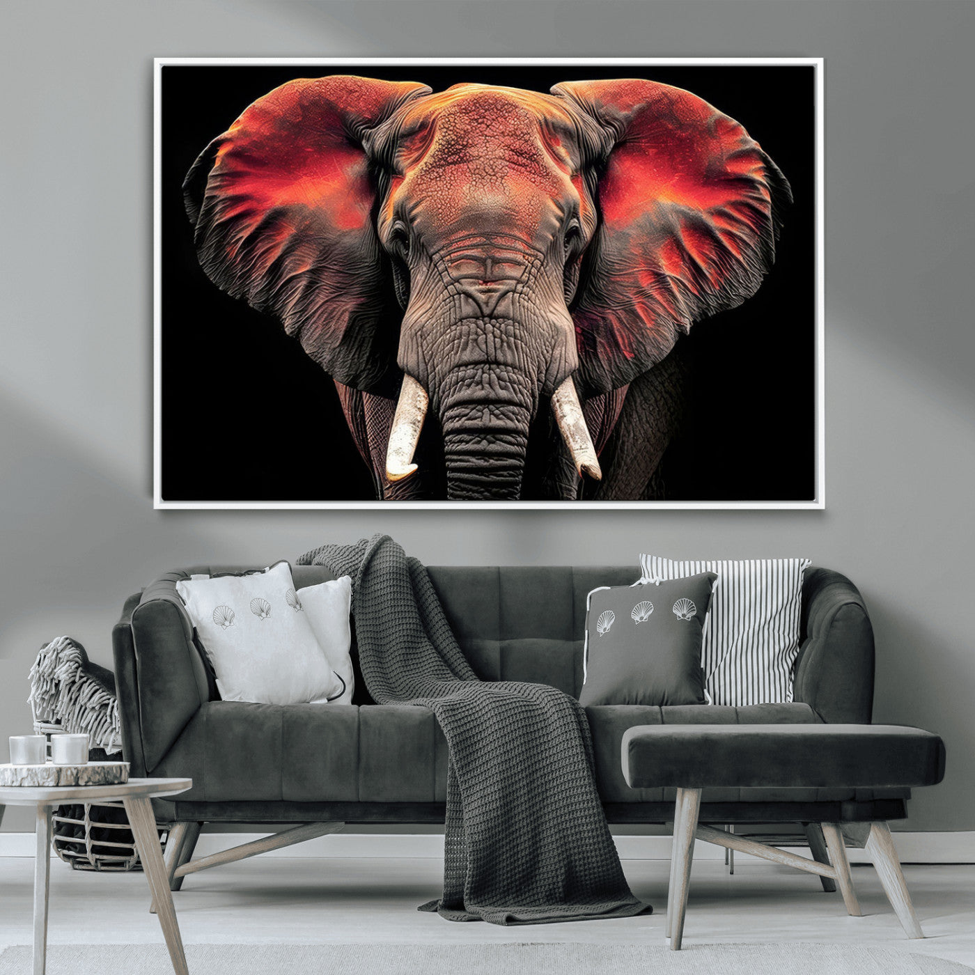 54719-MGV-CV-36X24-Elephant Wall Art – Majestic African Elephant Canvas Print, Wildlife Safari Animal Decor for Living Room, Bedroom, Office or Man