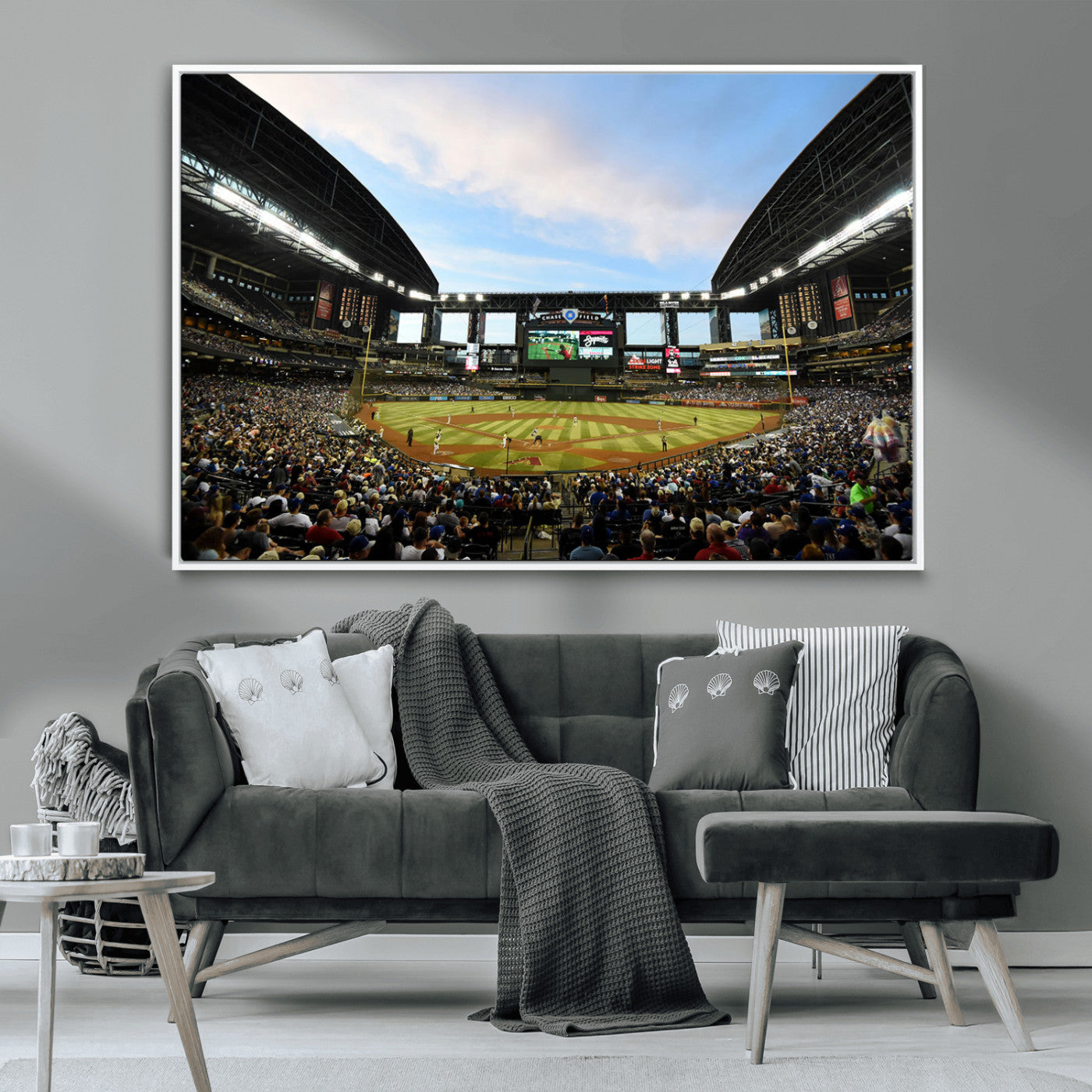 92672-MGV-CV-36X24-Chase Field Stadium Wall Art Canvas Print, Framed Arizona Stadium Art Picture Print, Chase Stadium Perfect Sports Room Decor