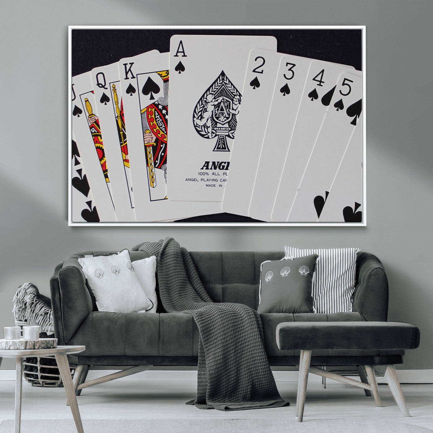 56787-MGV-CV-36X24-Playing Cards – Classic Poker Deck with Spades, Standard Size Durable Casino Quality Card Set for Magic Tricks, Blackjack, Bridge,