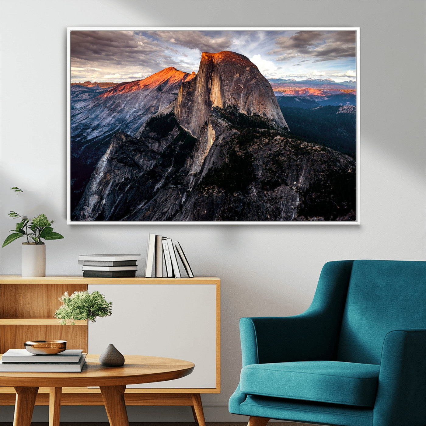 31332-MGV-CV-36X24-Mountain Landscape Wall Art – Majestic Sunset Rock Formation Canvas Print, Nature Scenic Decor for Living Room, Office, Cabin or