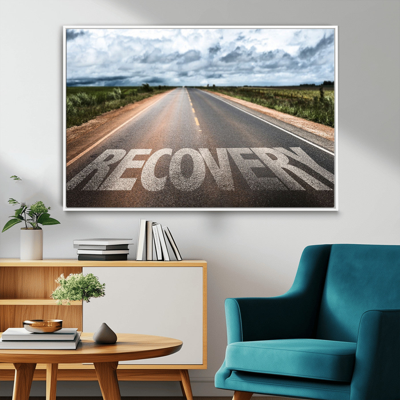 50743-MGV-CV-36X24-Healing Road Wall Art – Motivational Highway Canvas Print, Inspirational Journey Decor for Office, Gym or Living Room