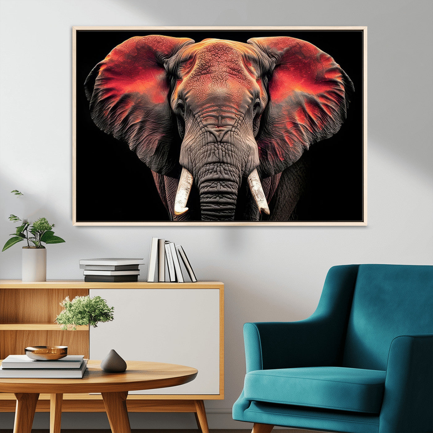 54719-MGV-CV-36X24-Elephant Wall Art – Majestic African Elephant Canvas Print, Wildlife Safari Animal Decor for Living Room, Bedroom, Office or Man