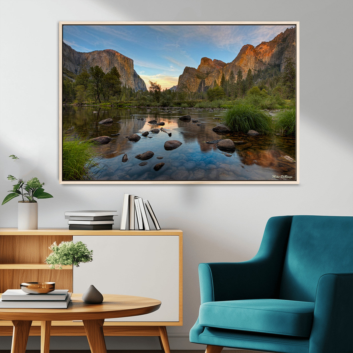 55893831-MGV-CV-36X24-Yosemite Valley Wall Art Canvas Print, Framed El Capitan Art Picture Print, Sierra Landspace Perfect Rustic Nature Decor Artwork