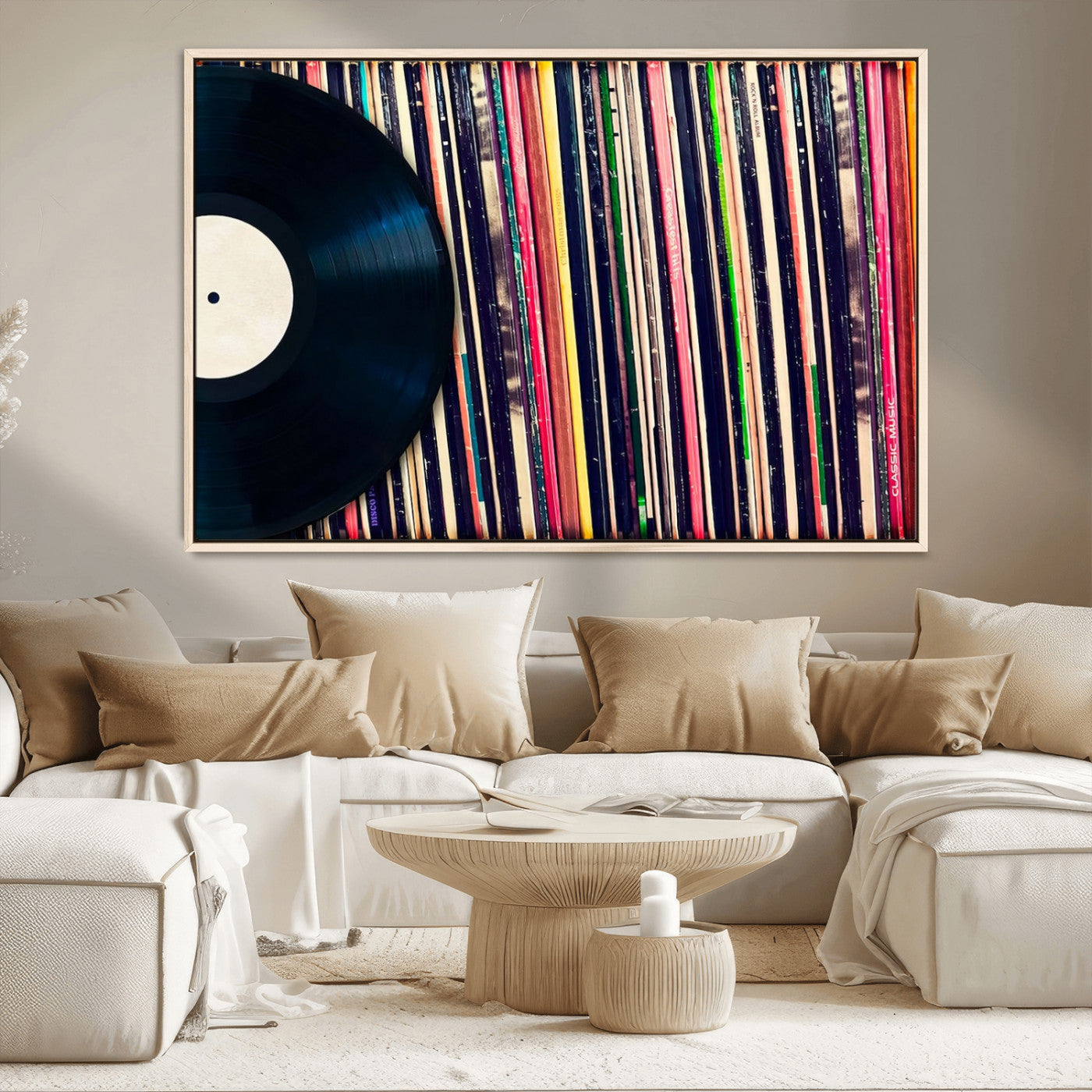 45029-MGV-CV-36X24-Misty Pine Forest Wall Art – Black and White Landscape Canvas Print, Foggy Trees Nature Photography, Modern Minimalist Decor for