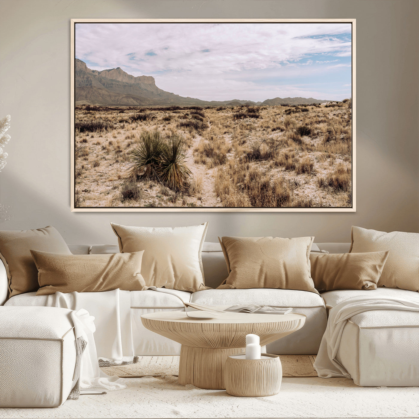 20681831-MGV-CV-36X24-Desert Landscape Wall Art – Southwestern Mountain Canvas Print, Rustic Western Nature Photography Decor for Living Room, Office,