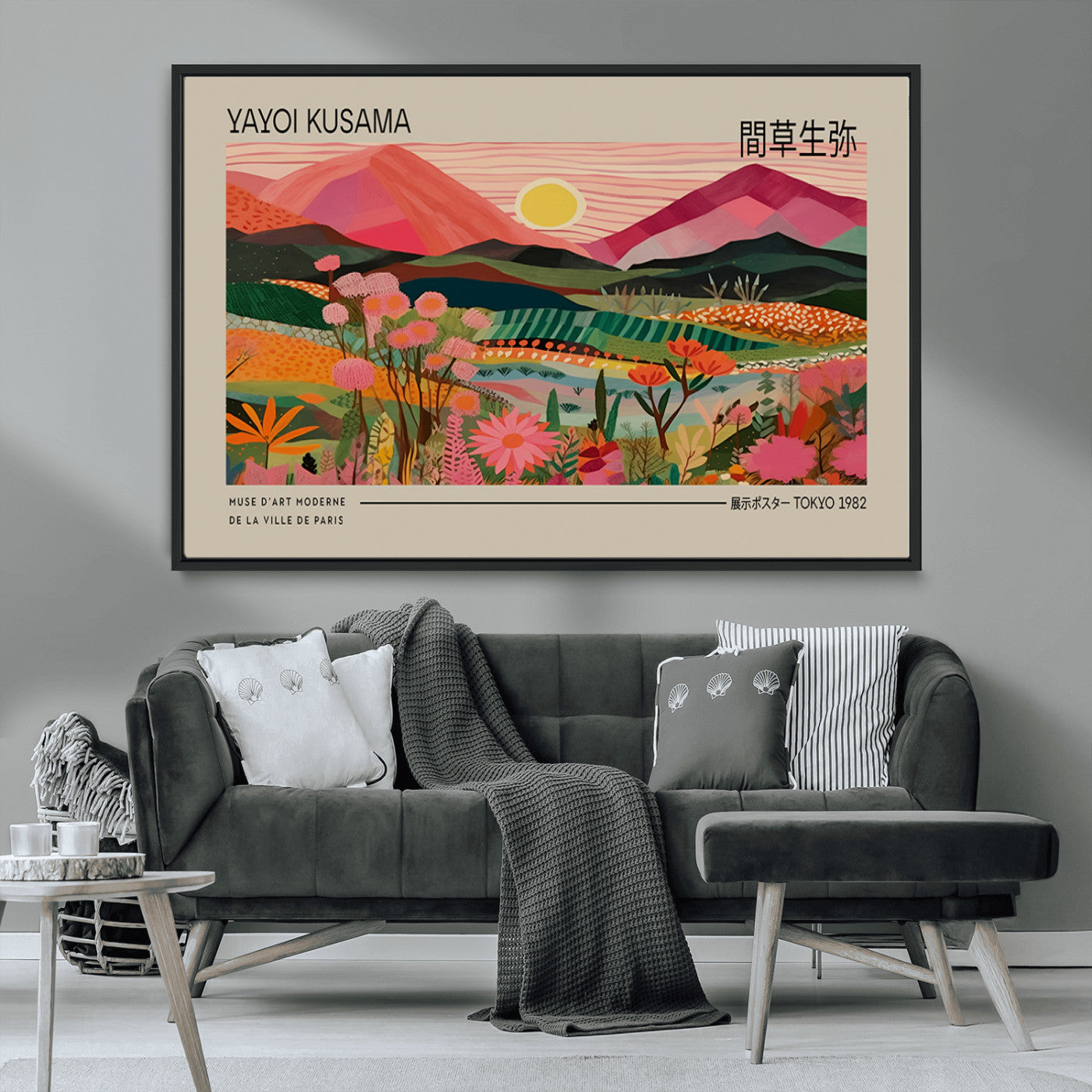 18304-MGV-CV-36X24-Sunset Mountain Landscape Wall Art – Panoramic Abstract Nature Canvas Print, Vibrant Wall Decor for Living Room, Bedroom, Office,