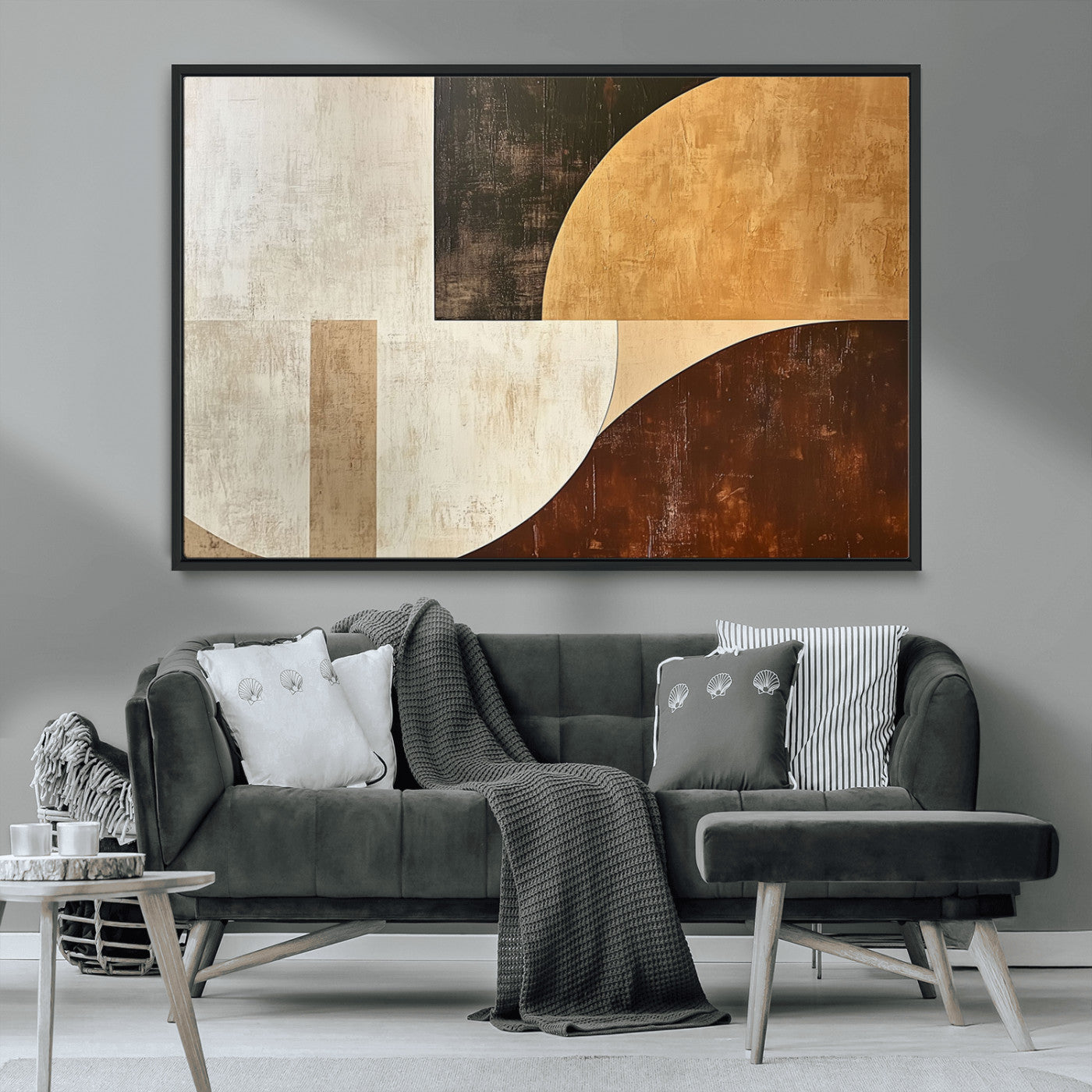 15030-MGV-CV-36X24-Wabi Sabi Wall Art Canvas Print, Framed Modern Abstract Art Picture Print, Minimalist Zen Perfect Minimalist Modern Decor Artwork