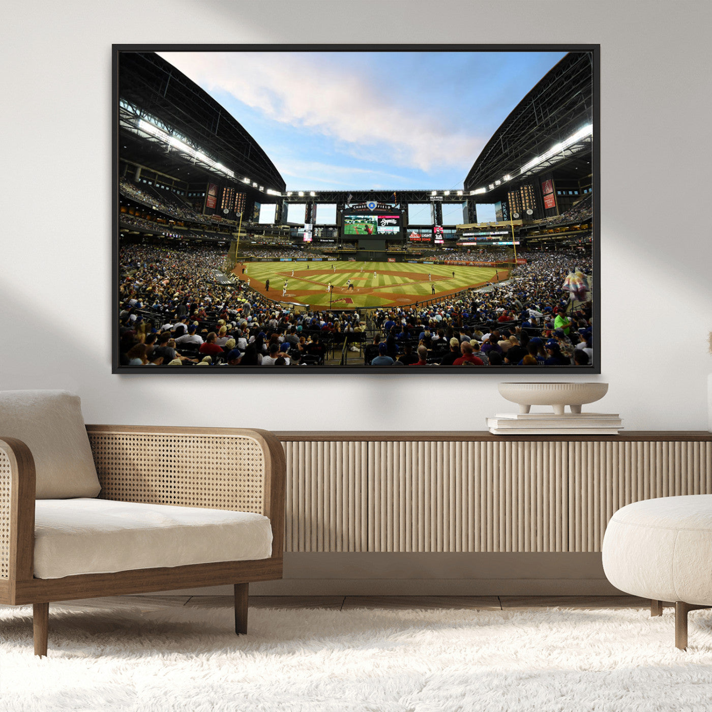 92672-MGV-CV-36X24-Chase Field Stadium Wall Art Canvas Print, Framed Arizona Stadium Art Picture Print, Chase Stadium Perfect Sports Room Decor