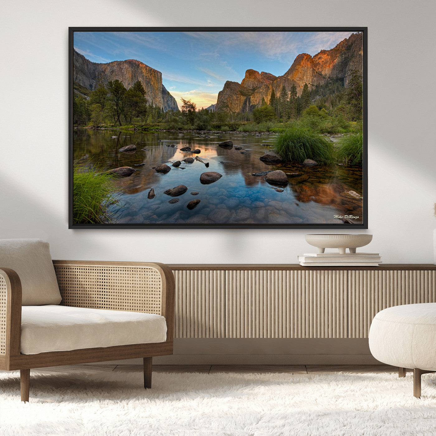 55893831-MGV-CV-36X24-Yosemite Valley Wall Art Canvas Print, Framed El Capitan Art Picture Print, Sierra Landspace Perfect Rustic Nature Decor Artwork