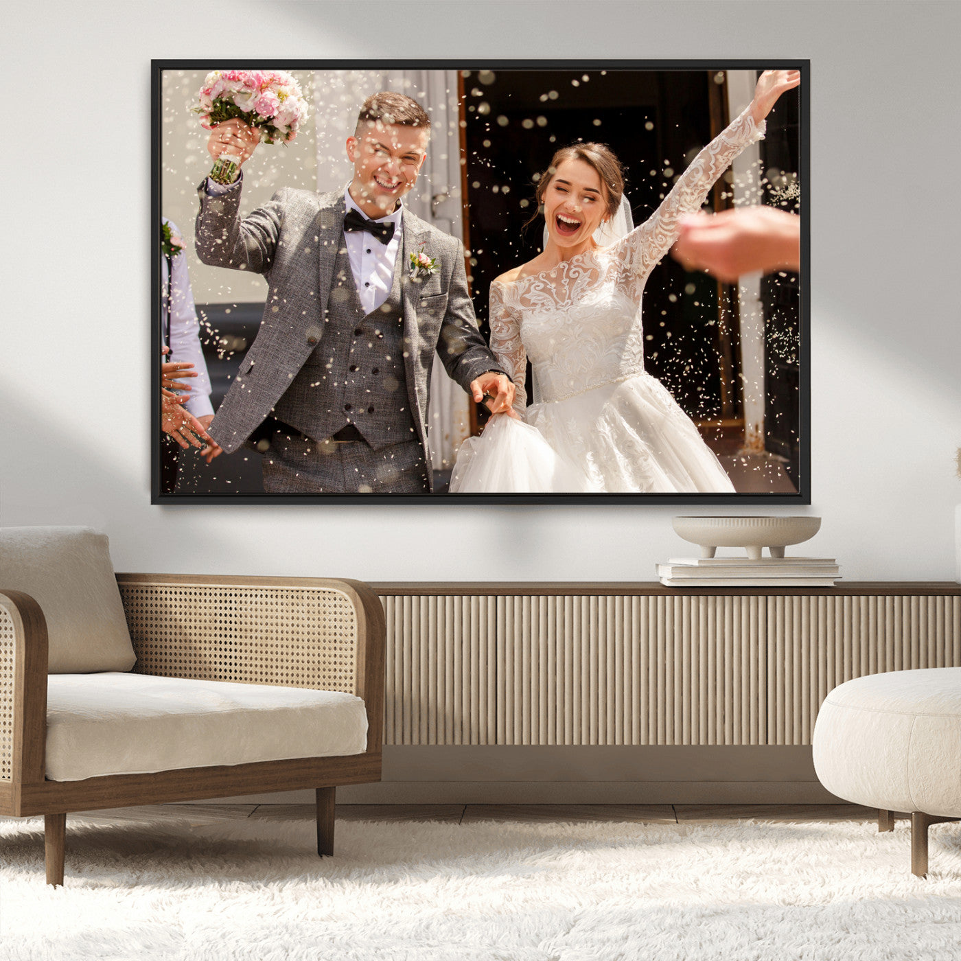 CSTM914-MGV-CV-36X24-Framed Create Your Canvas Print - Personalized Wall Art for Home Decor Wall Art Print, Create Your Own Photo Canvas Print