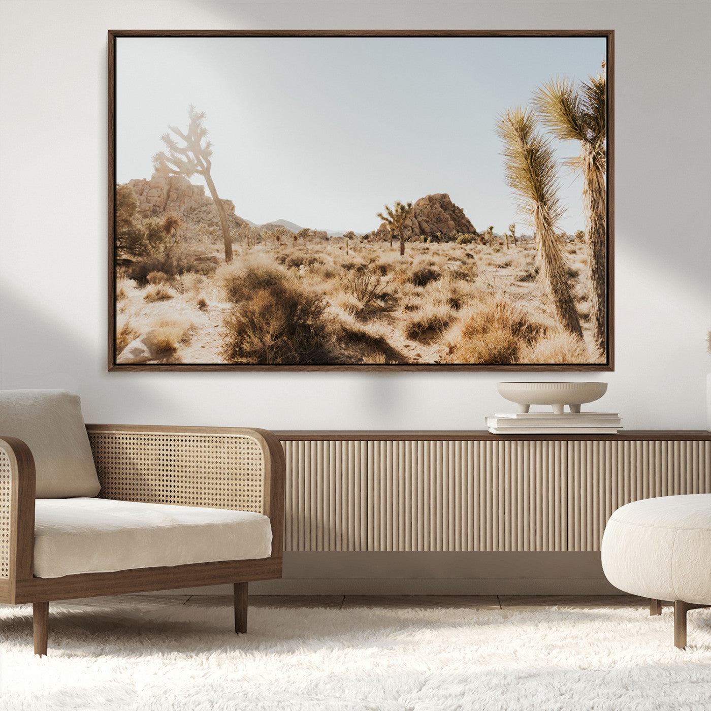 62783269-MGV-CV-36X24-Joshua Tree Wall Art – Desert Landscape Photography Canvas Print, Southwest Nature Artwork Rustic Home Decor for Living Room,