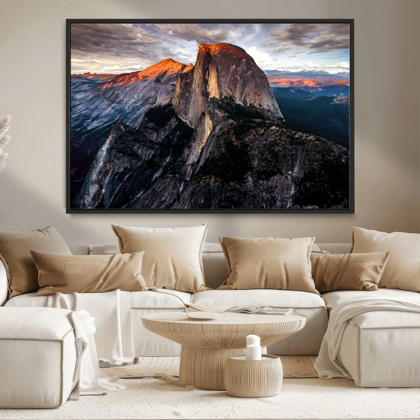 31332-MGV-CV-36X24-Mountain Landscape Wall Art – Majestic Sunset Rock Formation Canvas Print, Nature Scenic Decor for Living Room, Office, Cabin or