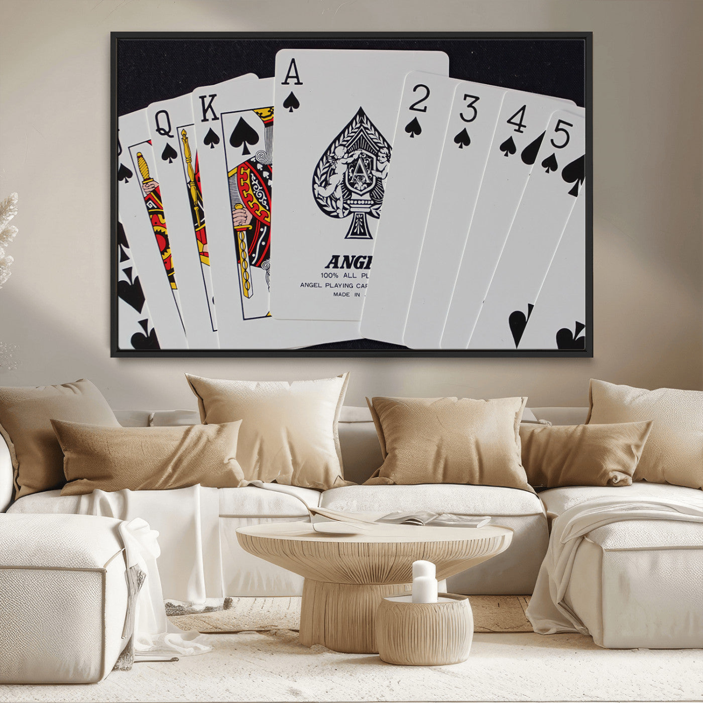 56787-MGV-CV-36X24-Playing Cards – Classic Poker Deck with Spades, Standard Size Durable Casino Quality Card Set for Magic Tricks, Blackjack, Bridge,