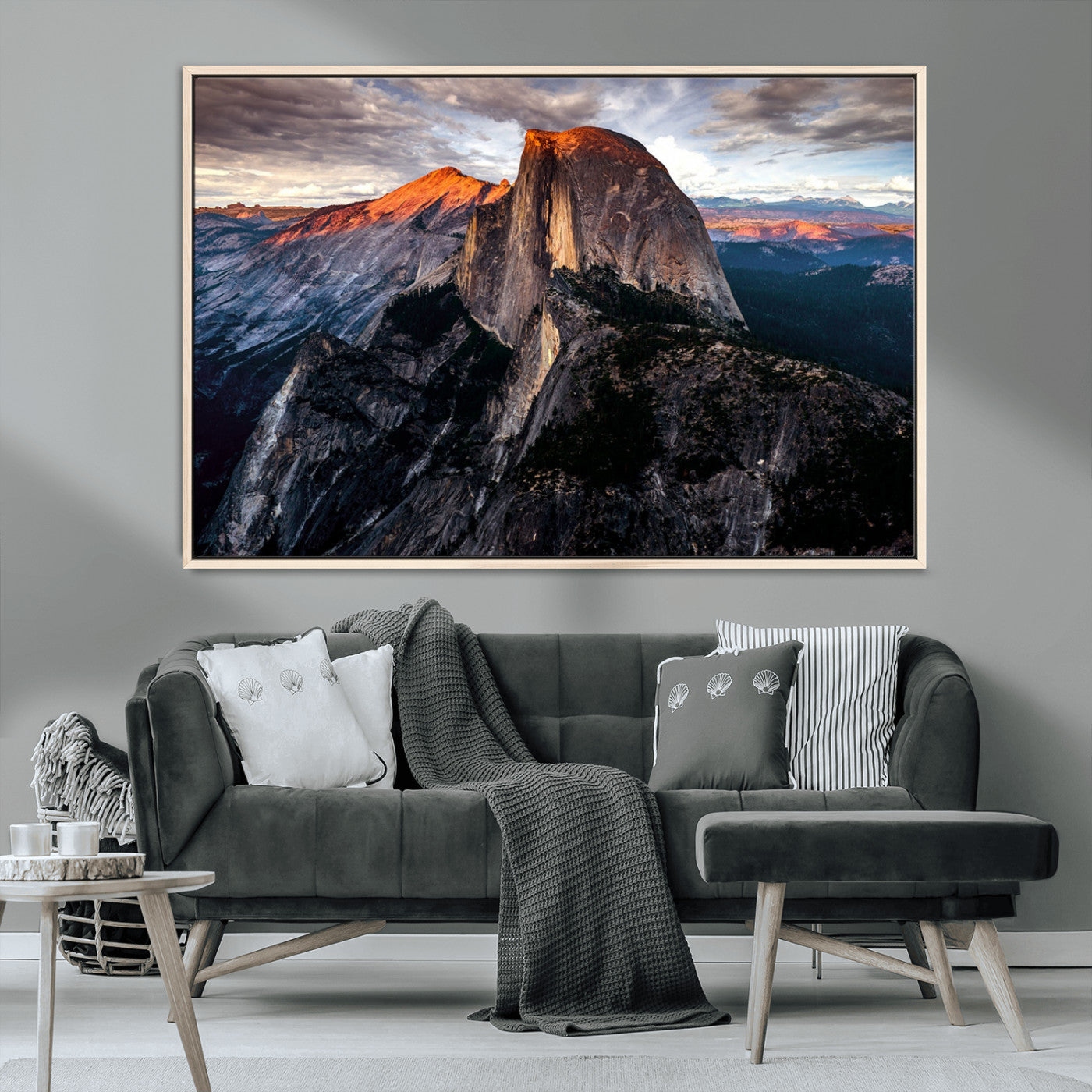 31332-MGV-CV-36X24-Mountain Landscape Wall Art – Majestic Sunset Rock Formation Canvas Print, Nature Scenic Decor for Living Room, Office, Cabin or