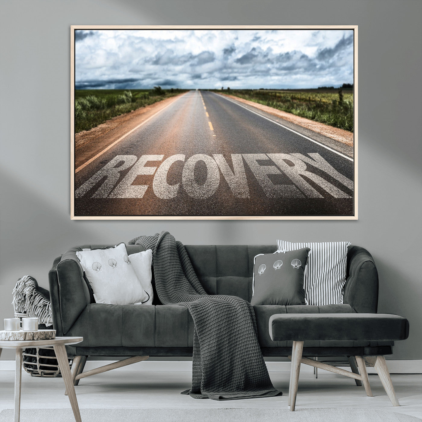 50743-MGV-CV-36X24-Healing Road Wall Art – Motivational Highway Canvas Print, Inspirational Journey Decor for Office, Gym or Living Room