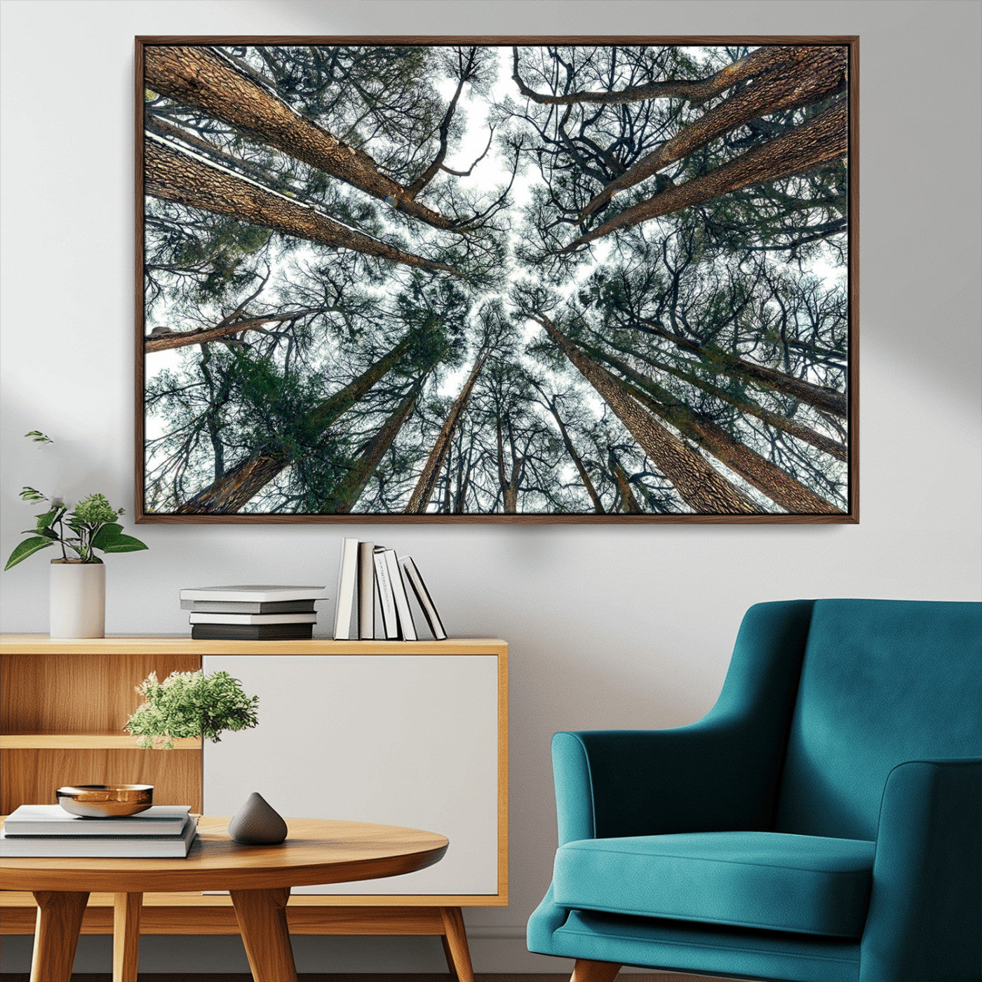 18790-MGV-CV-36X24-Pine Canopy Wall Art – Panoramic View of Towering Pines Canvas Print, Nature-Inspired Decor for Office, Cabin or Living Room