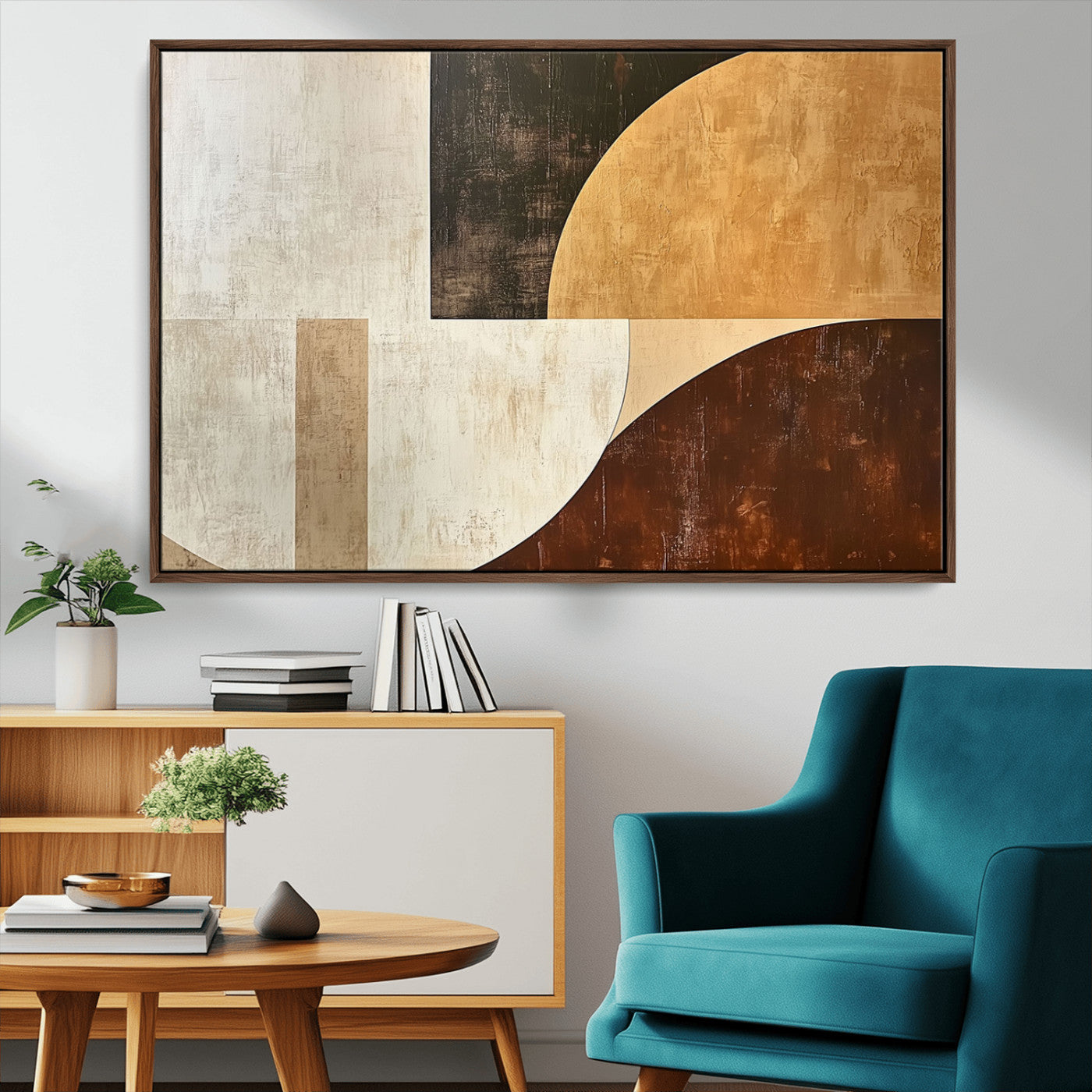 15030-MGV-CV-36X24-Wabi Sabi Wall Art Canvas Print, Framed Modern Abstract Art Picture Print, Minimalist Zen Perfect Minimalist Modern Decor Artwork