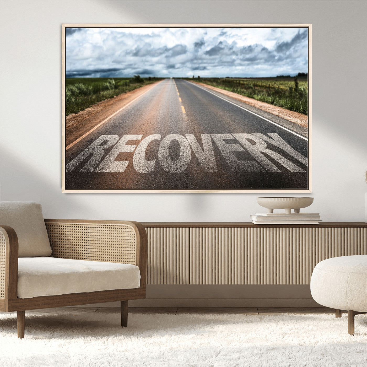 50743-MGV-CV-36X24-Healing Road Wall Art – Motivational Highway Canvas Print, Inspirational Journey Decor for Office, Gym or Living Room