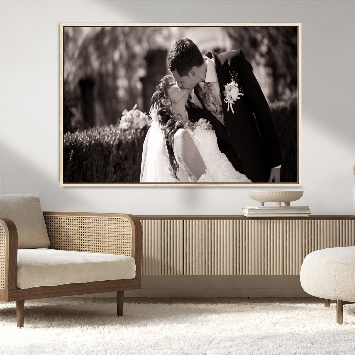 CSTM6030-MGV-CV-36X24-Custom Wedding Photo Print - Custom Wall Art Picture Print, Create Your Own Photo Canvas Print