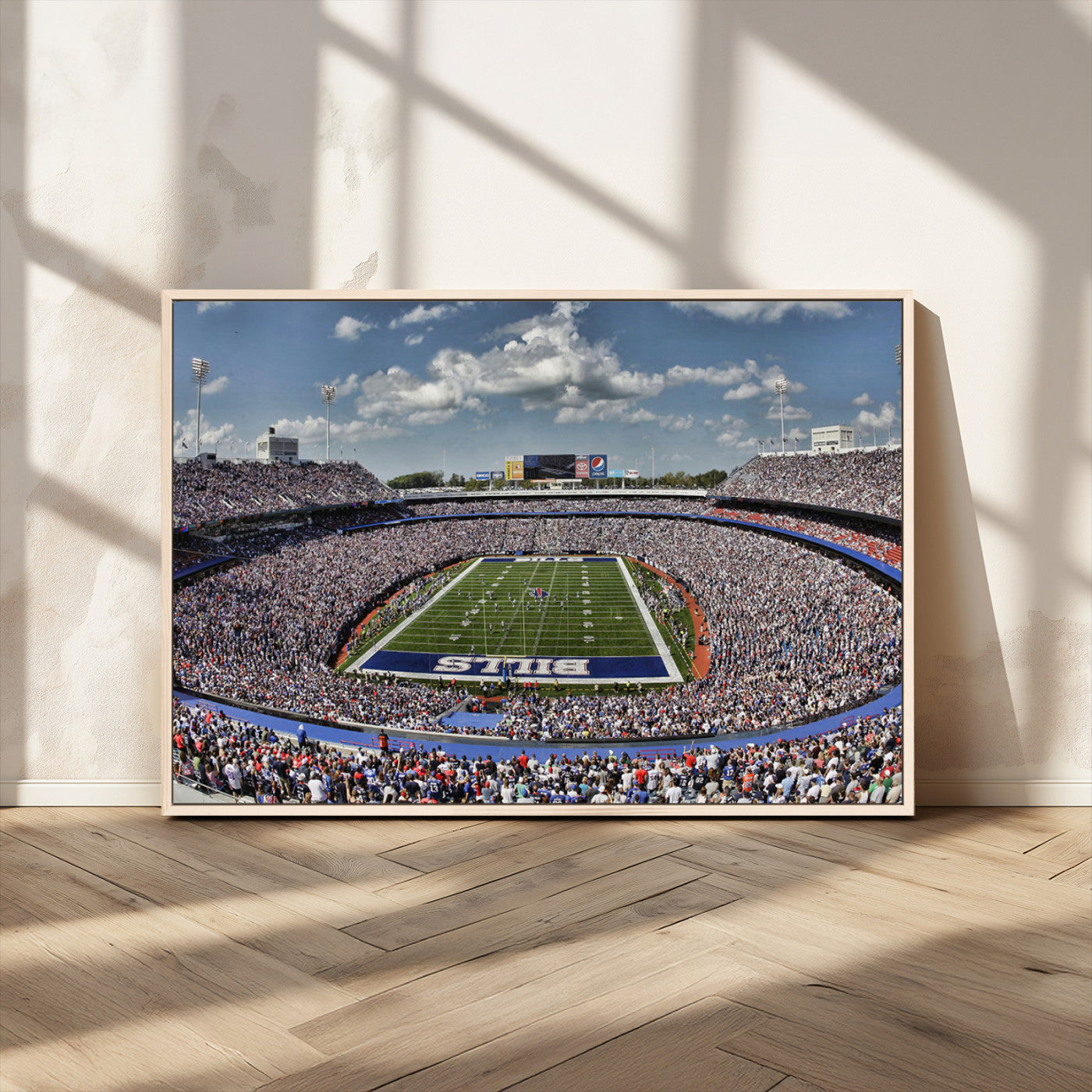 76491-MGV-CV-36X24-Buffalo Bills Stadium Wall Art Canvas Print, Framed Bills Stadium Art Picture Print, Highmark Stadium Perfect Sport Room Decor
