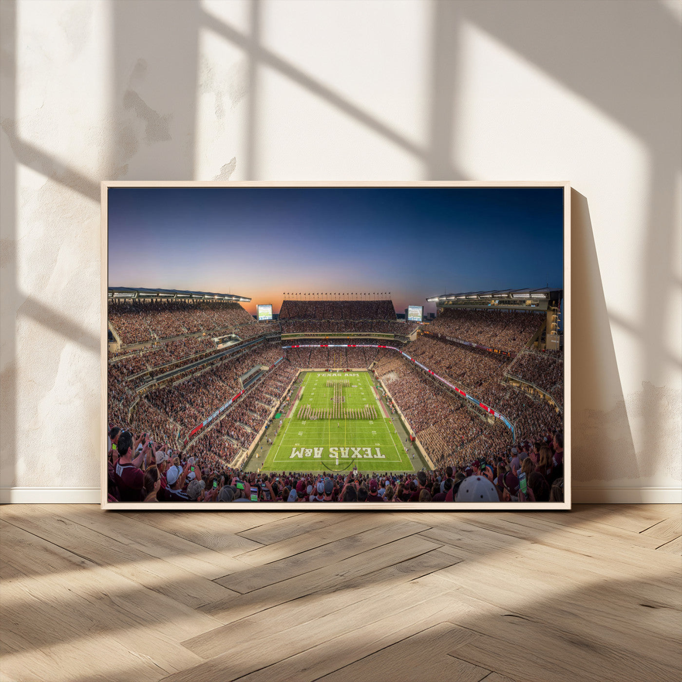 17421-MGV-CV-36X24-Kyle Field Wall Art Canvas Print, Framed Texas Stadium Art Picture Print, Kyle Field Stadium Perfect Sport Room Decor Artwork