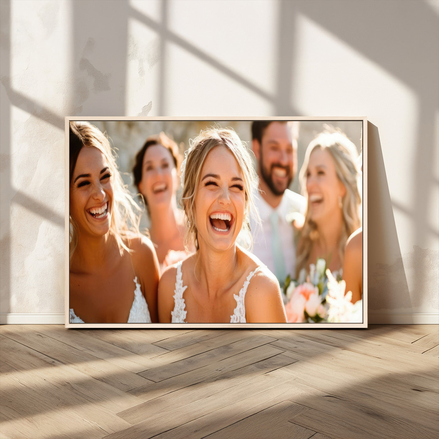 CSTM912-MGV-CV-36X24-Framed Wedding Canvas Print - Custom Wall Art Keepsake for Couples, Elegant Home Decoration Gift, Create Your Own Photo Canvas
