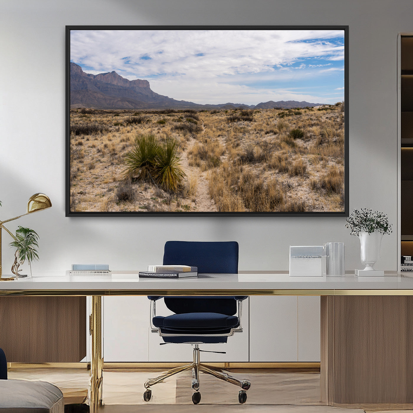 21606563-MGV-FC-36X24_Black-Desert Mountain Wall Art – Southwest Landscape Photography Canvas Print, Rustic Nature Artwork Scenic Western Decor for Living