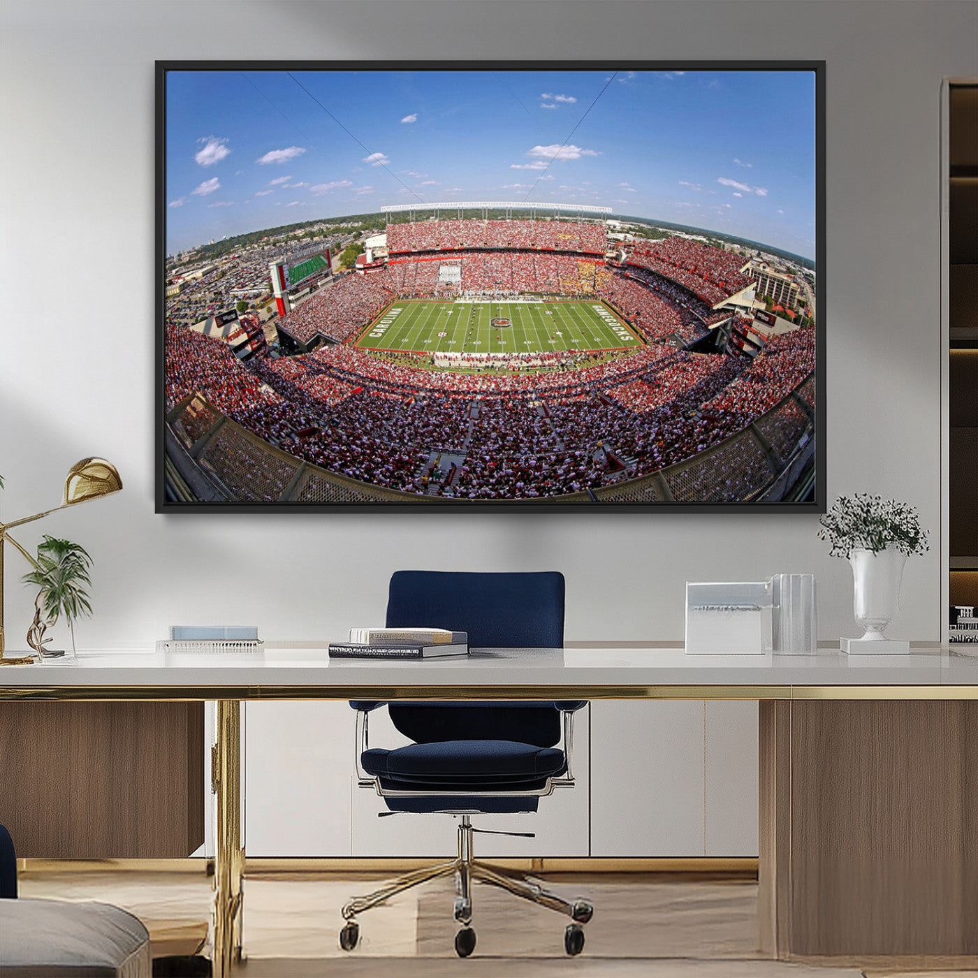 29492070-MGV-CV-36X24-William Brice Stadium Canvas Wall Art – Football Game, Stadium Crowd, Fans, Energy, Team Spirit, Daytime Outdoor Event Print for