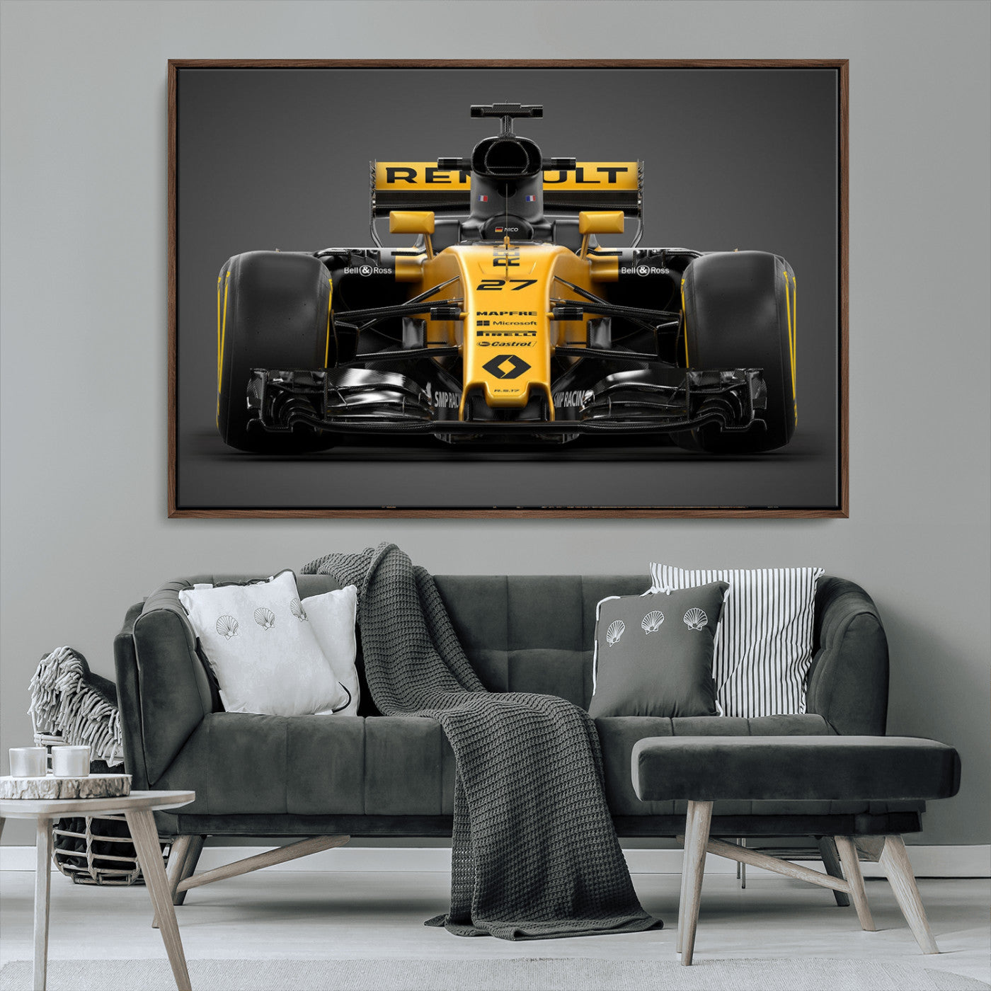 62882-MGV-CV-36X24-Renault F1 Racing Car Print - High-Performance Formula 1 Motorsport Wall Art, Perfect Gift for Racing Fans and Car Enthusiasts