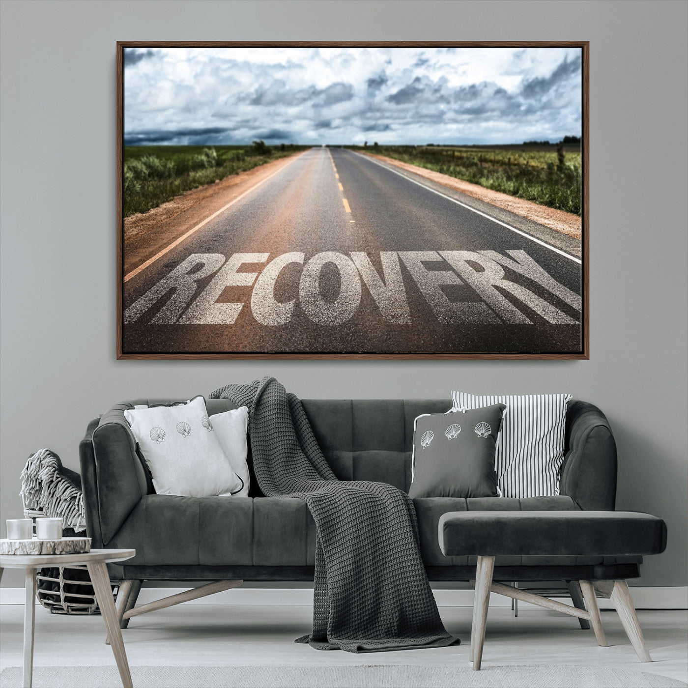 50743-MGV-CV-36X24-Healing Road Wall Art – Motivational Highway Canvas Print, Inspirational Journey Decor for Office, Gym or Living Room