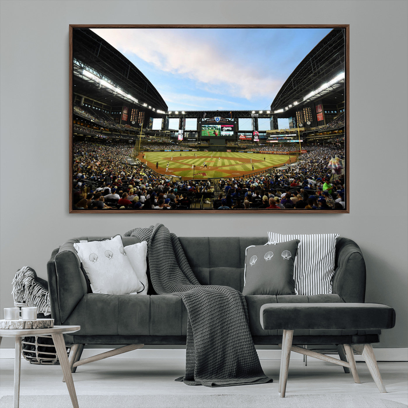 92672-MGV-CV-36X24-Chase Field Stadium Wall Art Canvas Print, Framed Arizona Stadium Art Picture Print, Chase Stadium Perfect Sports Room Decor