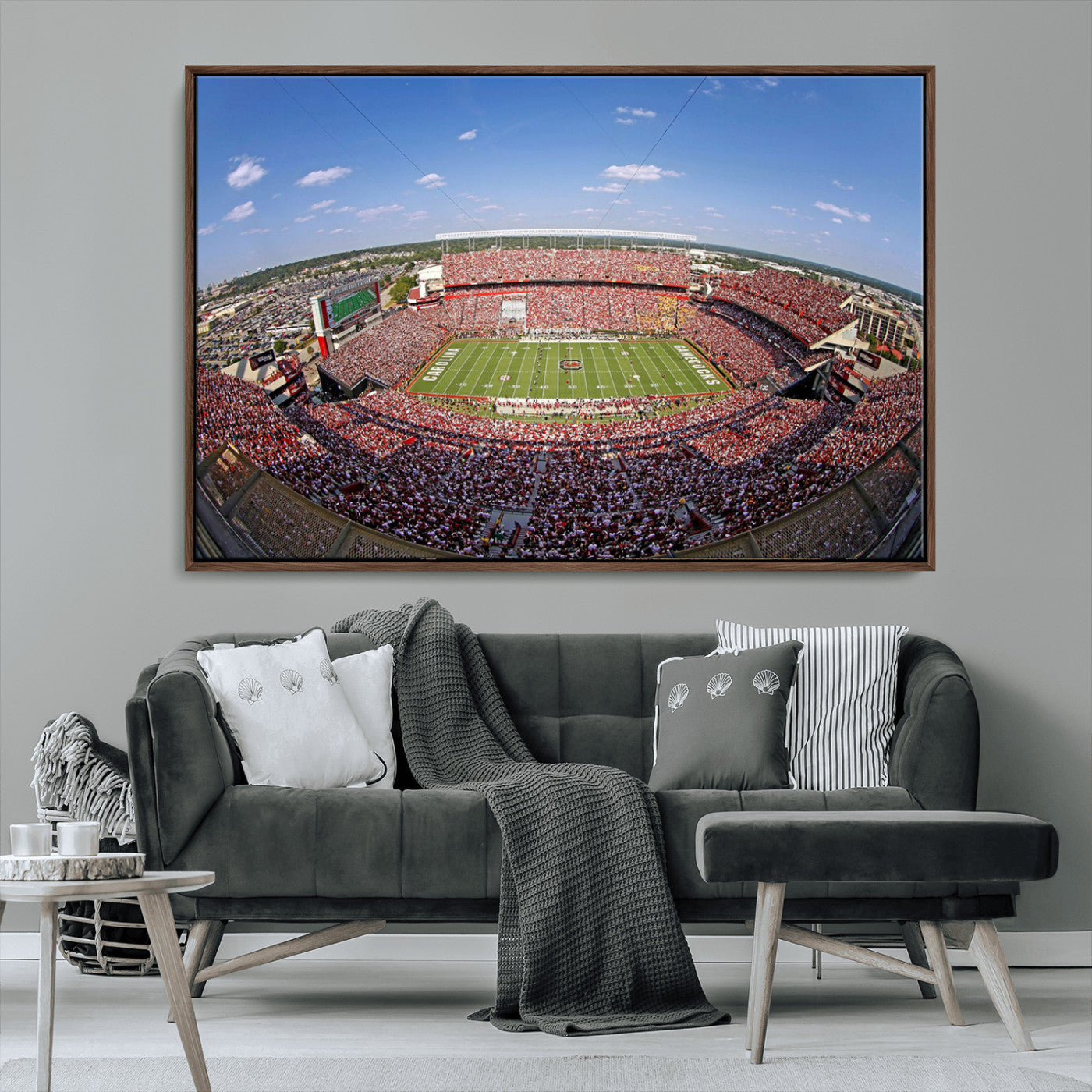 29492070-MGV-CV-36X24-William Brice Stadium Canvas Wall Art – Football Game, Stadium Crowd, Fans, Energy, Team Spirit, Daytime Outdoor Event Print for